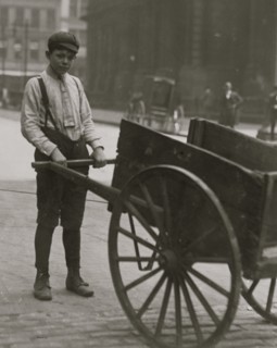 Harvey Nailling, delivery boy for Kutterer Printing Co. 300 Olive St. Works 9 1/2 hours a day.  1910