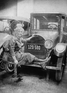 Helen J. Owen, in New York repairing a car