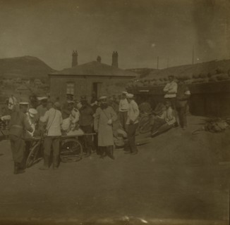 Hurried work at a Russian field hospital  1905