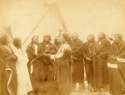 Indian chiefs who counseled with Gen. Miles and settled the Indian War - 1890