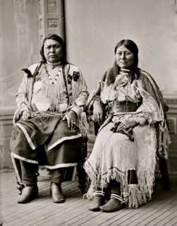 Indian Group. Chief Ouray & Chipeta (Ute Tribe) 1880