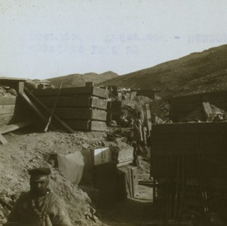 Inside one of the Russian trenches many times assaulted  1905