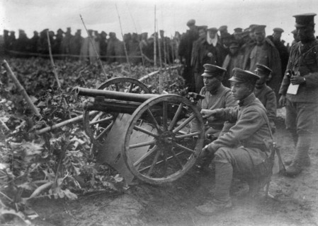 Japanese Artillery in Action