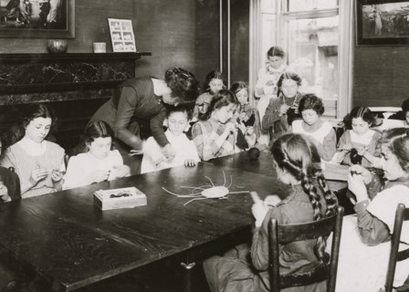 Knitting class, Henry Street Settlement.  1910