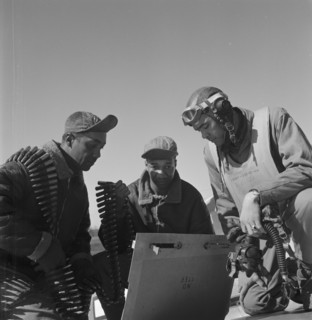 Tuskegee airmen Roscoe C. Brown, Marcellus G. Smith, and Benjamin O. Davis, Ramitelli, Italy, March 1945 1945