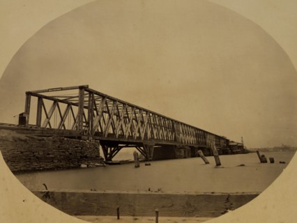 Long Bridge and Washington, from Maryland [i.e., Virginia] shore, June 1863 1863
