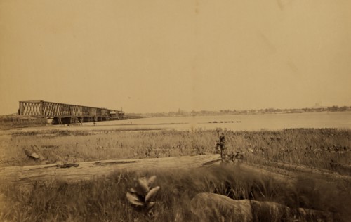 Long Bridge and Washington, from Maryland [i.e., Virginia] shore, June 1863 1863