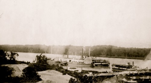 Medical supply boat "Planter" on Appomattox River, Virginia 1862