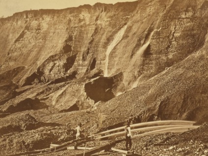 Hydraulic gold mining - near Dutch Flat, California, C.P.R.R. 1868