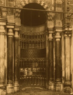 Mihrab in the Mosque of Sultan Qalawun, Cairo, Egypt. 1880