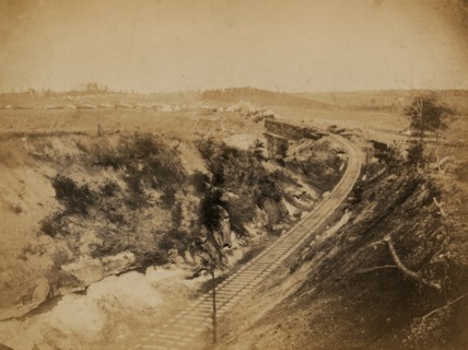 Military railroad bridge across Potomac Creek, on the Fredericksburg Railroad 1863