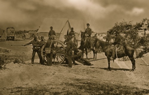 Battery "B" of the last U.S. artillery during siege operations against Fort Wagner and Battery Gregg 1863