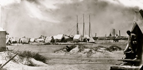 Morris Island, South Carolina. July or August 1863. Unidentified camp 1863