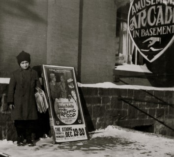 Jewish Newsboy in Burlington, VT 1916