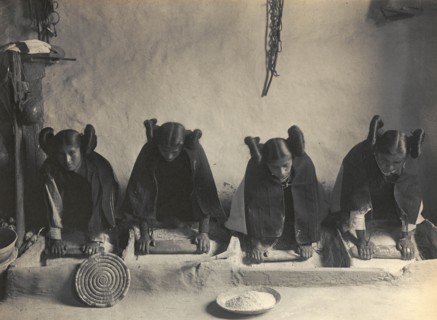 Hopi Women Knead Dough