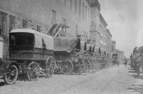 New York National Guard Baggage Train Empty but Ready to be stocked for Transport to Mexico