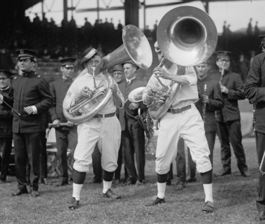 Baseball Players Play Tuba at the Ball Park 1924