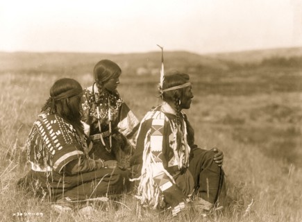 Overlooking the camp--Piegan 1910