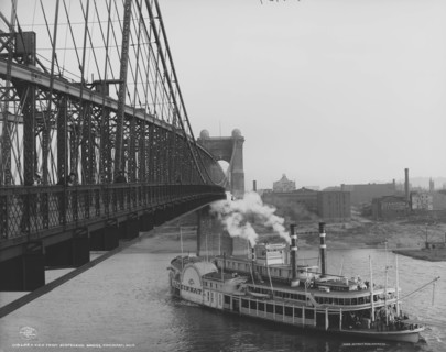 Suspension Bridge & Paddle Boat 1906