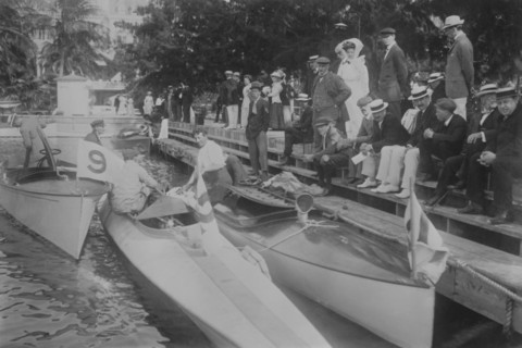 Palm Beach Motor Boats at Dock 1910