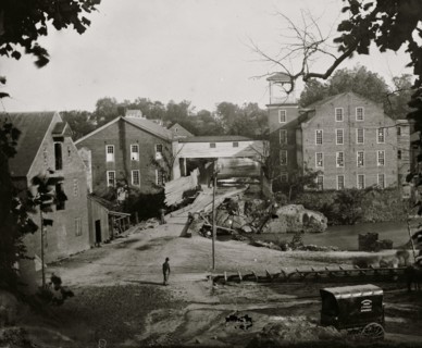 Petersburg, Va. Mills; photographic wagon of Engineer Dept. in foreground 1865
