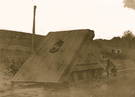 Petersburg, Virginia. Railroad battery 1864