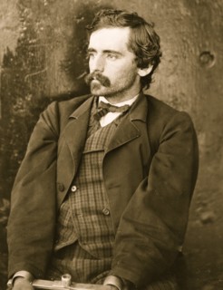 Washington Navy Yard, D.C. Michael O'Laughlin, a conspirator, manacled 1865