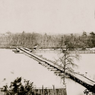 Pontoon across the Appomattox River, Va., Broadway Landing 1863