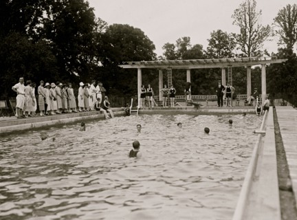 Pool at the Manor Club 1925