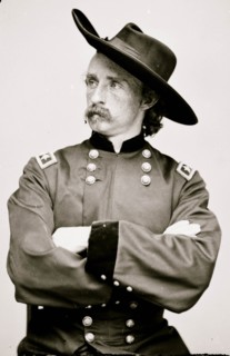 Portrait of Maj. Gen. (as of Apr. 15, 1865) George A. Custer, officer of the Federal Army] 1863