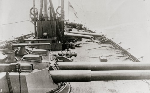 Quarterdeck of DREADNOUGHT cleared for action
