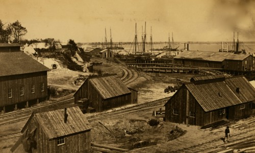 City Point R.R. Depot, looking toward Petersburg 1863