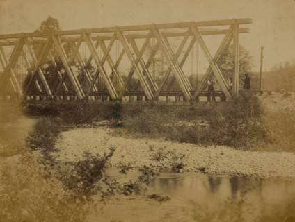 Railroad trestle bridge 1863