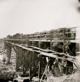 Rappahannock River, Virginia. Bridge across the Rappahannock
