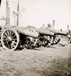 Richmond, Va. Captured siege guns at Rocketts; 1865