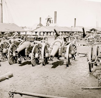 Richmond, Va. Captured siege guns at Rocketts; 1865
