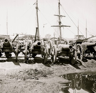 Richmond, Va. Captured siege guns at Rocketts; 1865