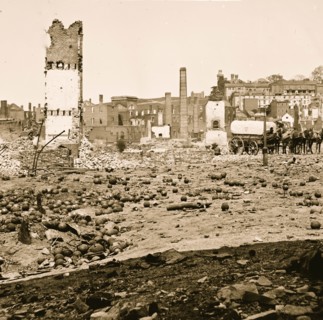 Richmond, Va. Grounds of the ruined Arsenal with scattered shot and shell 1865