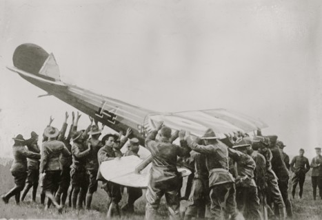 Righting an overturned plane