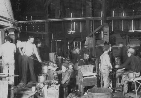 Scene in Woodbury Bottle Works.  1909