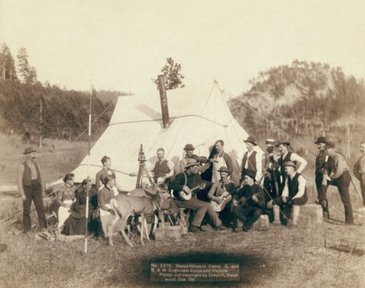 Happy Hours in Camp. G. and B.&M. Engineers Corps and Visitors 1890