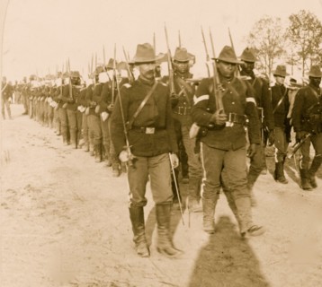 Tramp, tramp, tramp for Cuba - 24th U.S. Infantry 1898