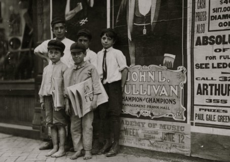 Newsboys in Norfolk, Virginia 1912