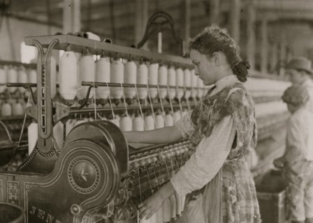 Spinner in Vivian Cotton Mills, Cherryville, N.C.  1908
