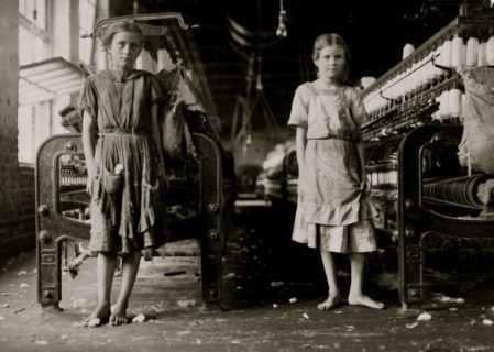 Spinners in a cotton mill.  1911