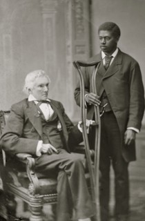 Stephens, Hon. Alexander Hamilton of Georgia (Vice-President of the Confederacy) (with colored man attendant) 1863