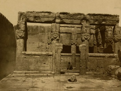 Temple of Fire at the Temple of Hathor, located in Dendara, Egypt. 1880