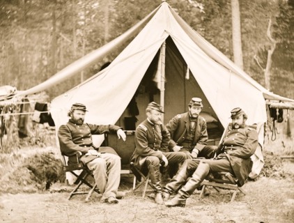 The Peninsula, Virginia. Officers of General George B. McClellan's staff 1863