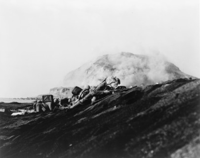 The Second Battalion, Twenty-Seventh Marines land on Iwo Jima  1945