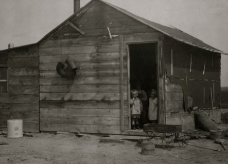 The summer quarters of a beet worker's family on a Colorado farm near Starling.  1915